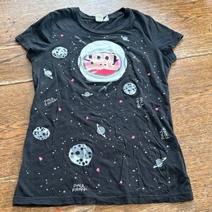 Paul Frank size S monkey in space black tee vintage